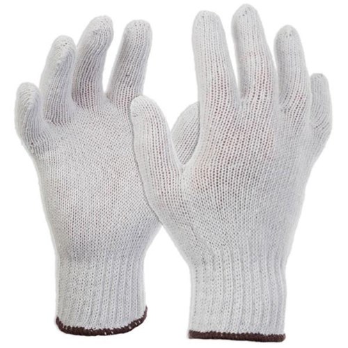Esko E100 Polycotton Knit Gloves Large White, Carton of 300 Pairs