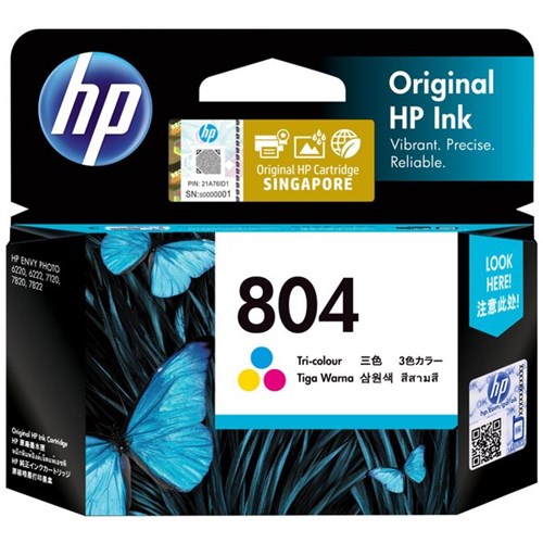 HP 804 Tri Colour Ink Cartridge T6N09AA