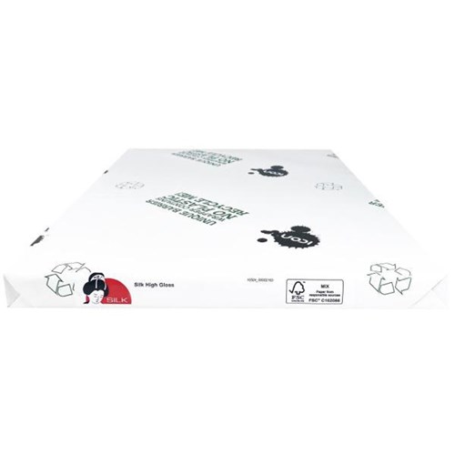Silk A4 250gsm Long Grain High Gloss Laser Paper, Pack of 200