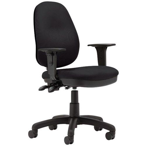 Evo Task Chair With Arms 3 Levers High Back Breathe Fabric/Black