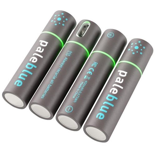 Pale Blue AAA USB Rechargeable Batteries, Pack of 4 OfficeMax NZ