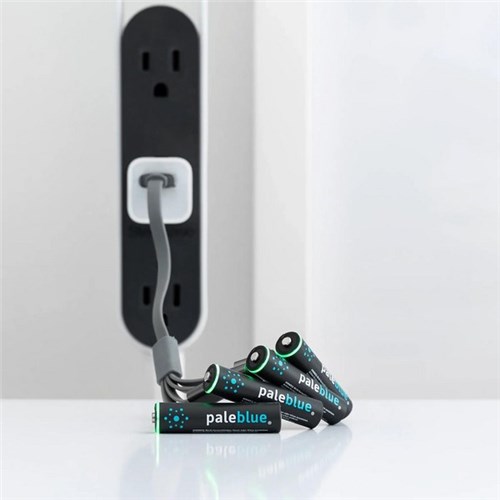 Pale Blue AAA USB-C Rechargeable Batteries, Pack of 4