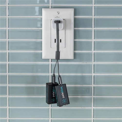 Pale Blue 9v USB-C Rechargeable Batteries, Pack of 2