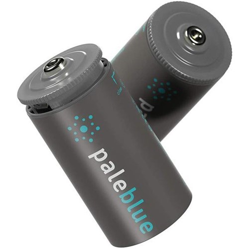 Pale Blue D-cell Micro USB-C Rechargeable Batteries, Pack of 2