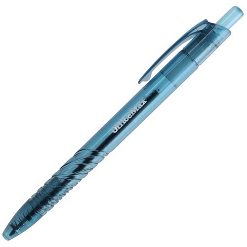 OfficeMax Eco Blue Retractable Ballpoint Pen Medium Tip
