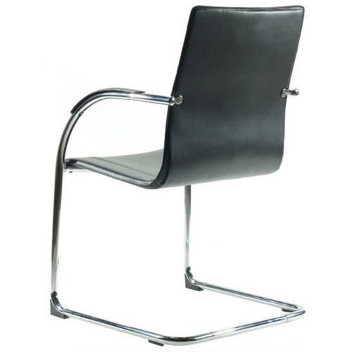 Matrix Visitor Chair With Arms Black Leatherette
