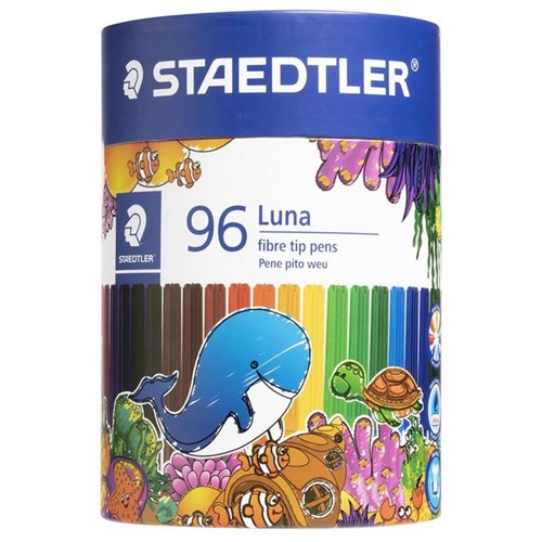 Staedtler Luna Felt Tip Markers Assorted Colours, Pack of 96