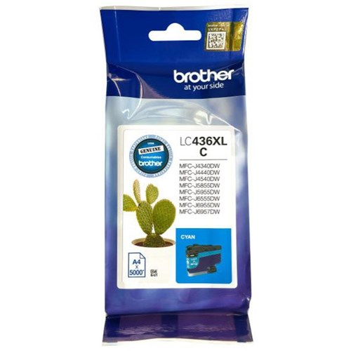 Brother LC436XLC Cyan Ink Cartridge High Yield