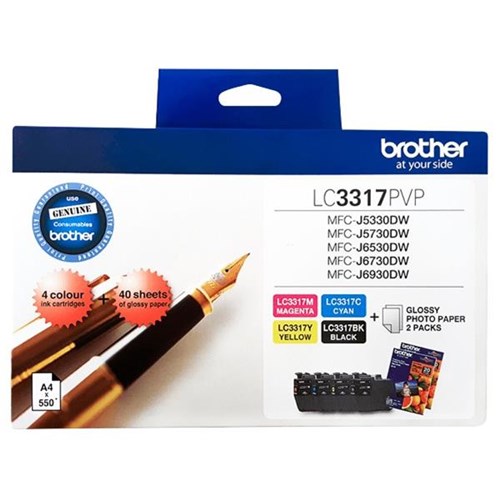 Brother LC3317PVP Photo Colour Ink Cartridges Value Pack