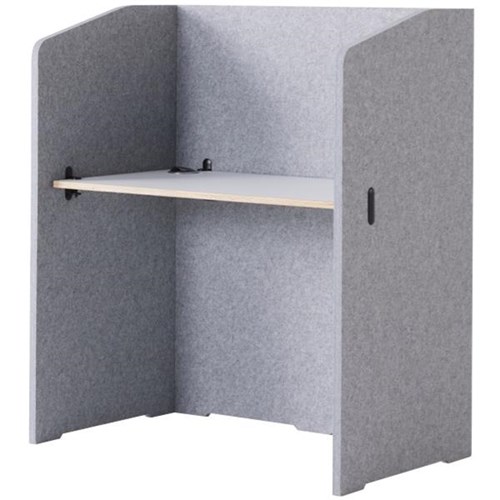 Cube Privacy Pod Sitting Flatiron Grey