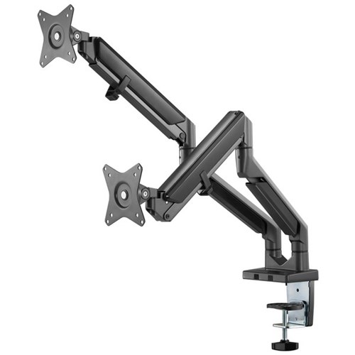 MONITOR ARM BRATECK DUAL 1732" DESK MOUNT SPACE GREY OfficeMax NZ