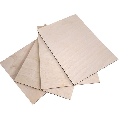 STEAM Genesis Birch Face Poplar Core Laser Cutter Plywood 600x400x5mm, Pack of 12