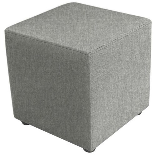 Ottoman Cube 420mm Keylargo Fabric/Zinc