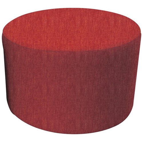 Ottoman Round 600mm Keylargo Fabric/Paprika