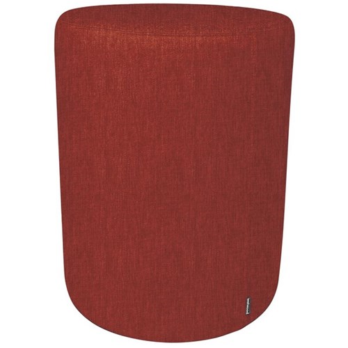Ottoman Straight Round 450mm Keylargo Fabric/Paprika