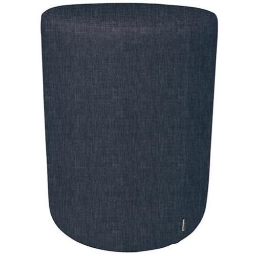 Ottoman Straight Round 450mm Keylargo Fabric/Navy