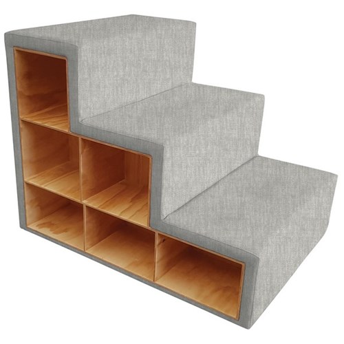 FurnNZ Faze 3 Step Seating & Storage Keylargo Fabric/Zinc