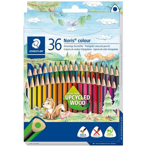 Staedtler Noris Coloured Pencils Triangular, Pack of 36
