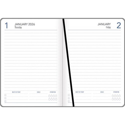 Collins A51 Coloured Edge Diary A5 Day Per Page 2026 Blue