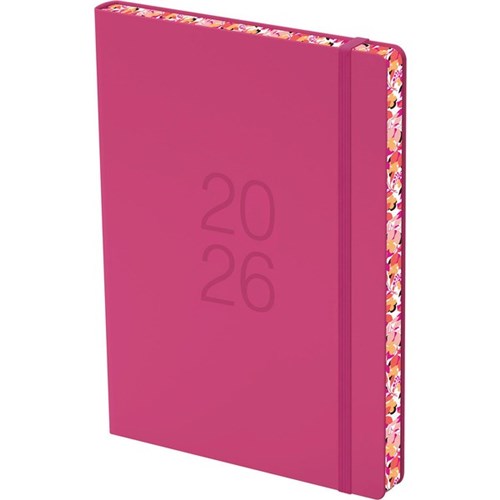 Collins A51 Coloured Edge Diary A5 Day Per Page 2026 Pink
