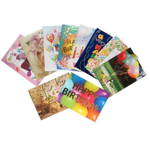 CCC Birthday Greeting Cards Assorted Designs, Pack of 10