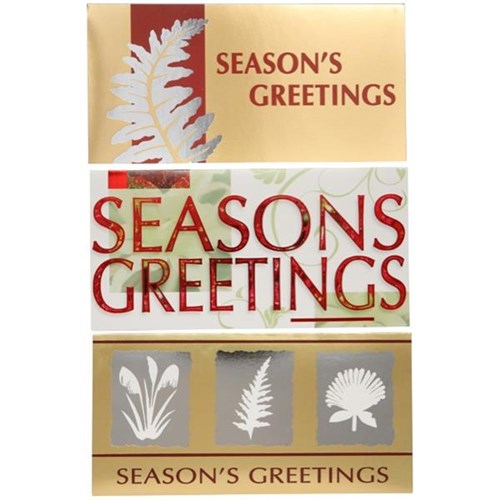 CCC DLE Christmas Greeting Cards Assorted Designs 210x105mm, Pack of 10