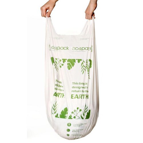 Ecopack Home Compostable Bin Liners 60L, Roll of 5