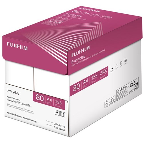 Fujifilm A4 80gsm White Everyday Copy Paper, 5 Packs of 500