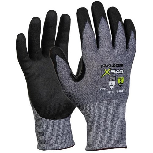 Esko Razor X540 Nitrile Gloves 2XL, Pack of 12 Pairs