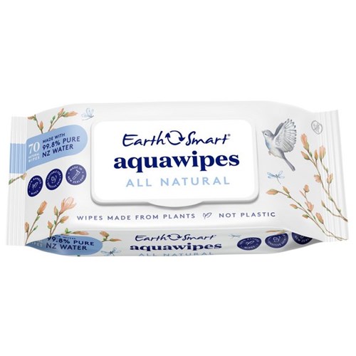 EarthSmart Water Wipes Baby Wipes All Natural, Pack of 70