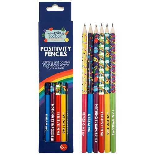 Learning Toolbox HB Positivity Pencils 17.8cm, Box of 6