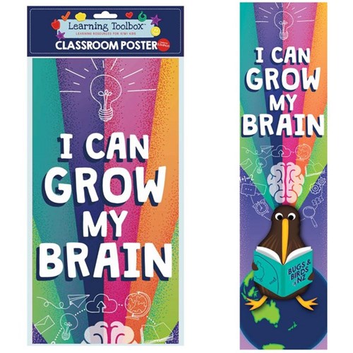 Learning Toolbox Poster Grow My Brain 215x840mm