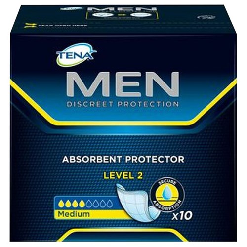 TENA Men Absorbent Protector Incontinence Liner Level 2, Pack of 10