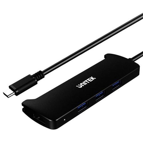 Unitek 4-in-1 Multi-Port USB-A HDMI Hub with USB-C Connector