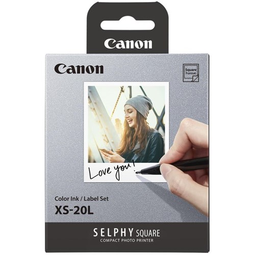 Canon Selphy Square XS-20L Photo Paper & Colour Ink Cartridge Pack