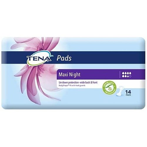 TENA Maxi Night Incontinence Pads Women's, Pack of 14