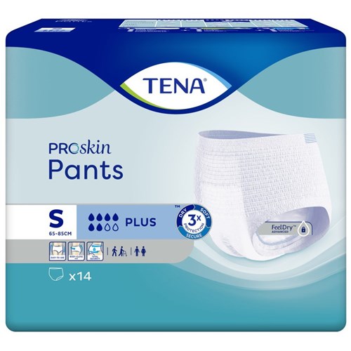TENA ProSkin Incontinence Pants Plus Unisex Small, Pack of 14