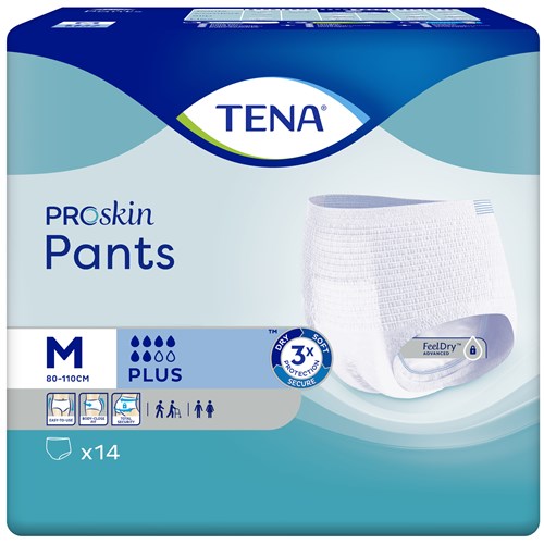 TENA ProSkin Incontinence Pants Plus Unisex Medium, Pack of 14