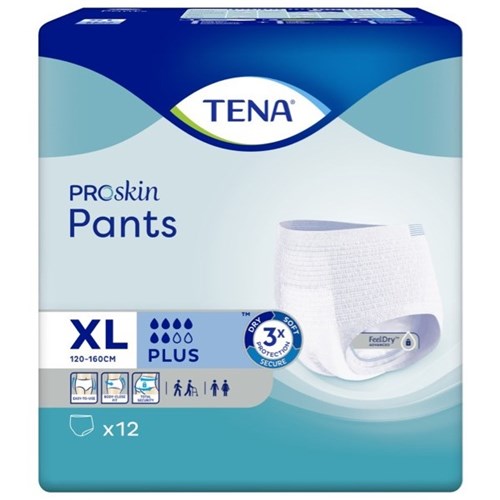 TENA ProSkin Incontinence Pants Plus Unisex XL, Pack of 12