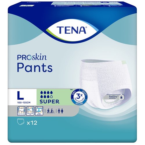 TENA ProSkin Incontinence Pants Super Unisex Large, Pack of 12