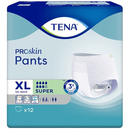 TENA ProSkin Incontinence Pants Super Unisex XL, Pack of 12
