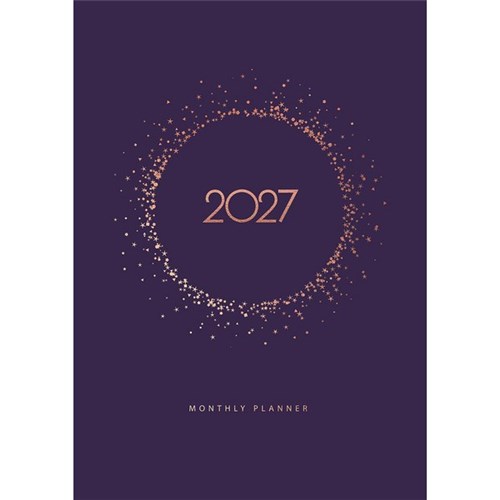 Collins A4 Diary Planner Month To View 2027 Gold Geometric