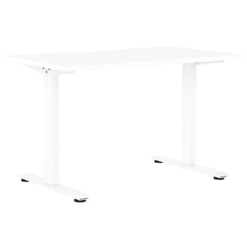 Klever Single User Desk Scallop Top 1200mm Snowdrift/White