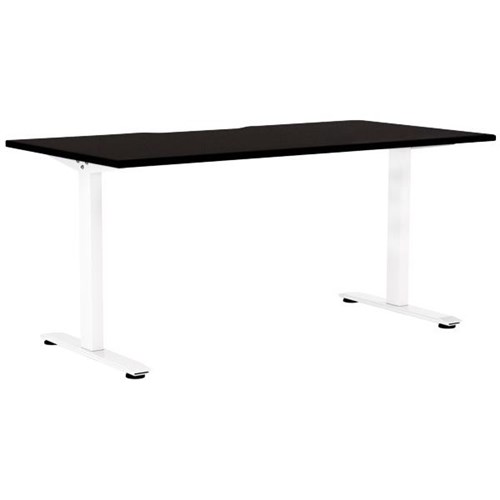 Klever Single User Desk Scallop Top 1500mm Black/White
