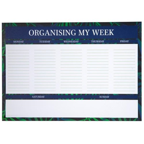 OfficeMax A4 Desk Pad Week To View Undated Midnight Palm OfficeMax NZ