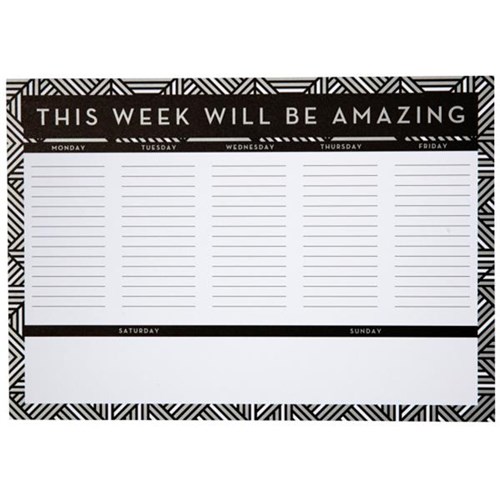 OfficeMax A4 Desk Pad Week To View Undated Monochrome OfficeMax NZ