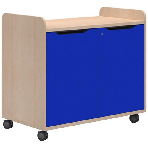 Accent Ako Store & Charge Cupboard 1000mm Refined Oak/Memphis Blue