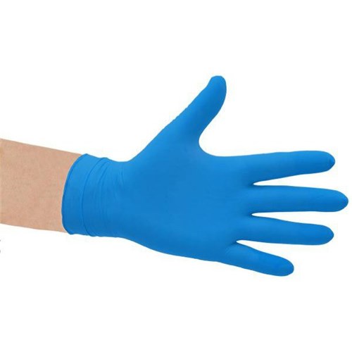 Selfgard Soft Touch Vitrile Gloves Powder Free Blue Medium, Pack of 100