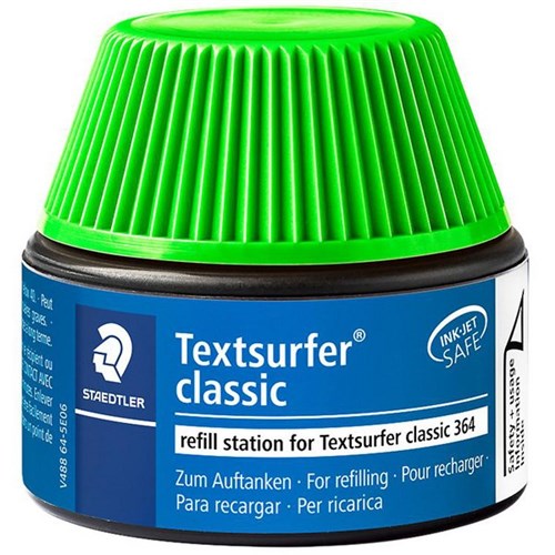 Staedtler Textsurfer Classic 488 64 Green Highlighter Ink Refill Station 30ml
