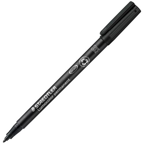 Staedtler Lumocolor 317 Black Permanent Marker Medium Tip
